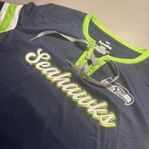 Womens Seattle Seahawks Wilson 3 Fanatics‎ Lace Up Jersey Shirt